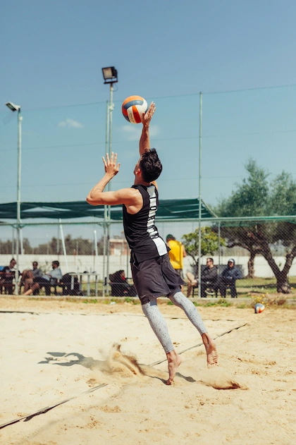 Jogadores de vôlei de praia